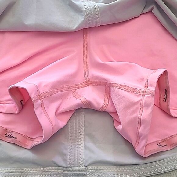 Lululemon Size 6 Gray Pink Run Speed Skort Built In Shorts Active Athleisure - Picture 7 of 16